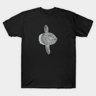 Mola or Ocean Sunfish - hand drawn sea fish design T-Shirt